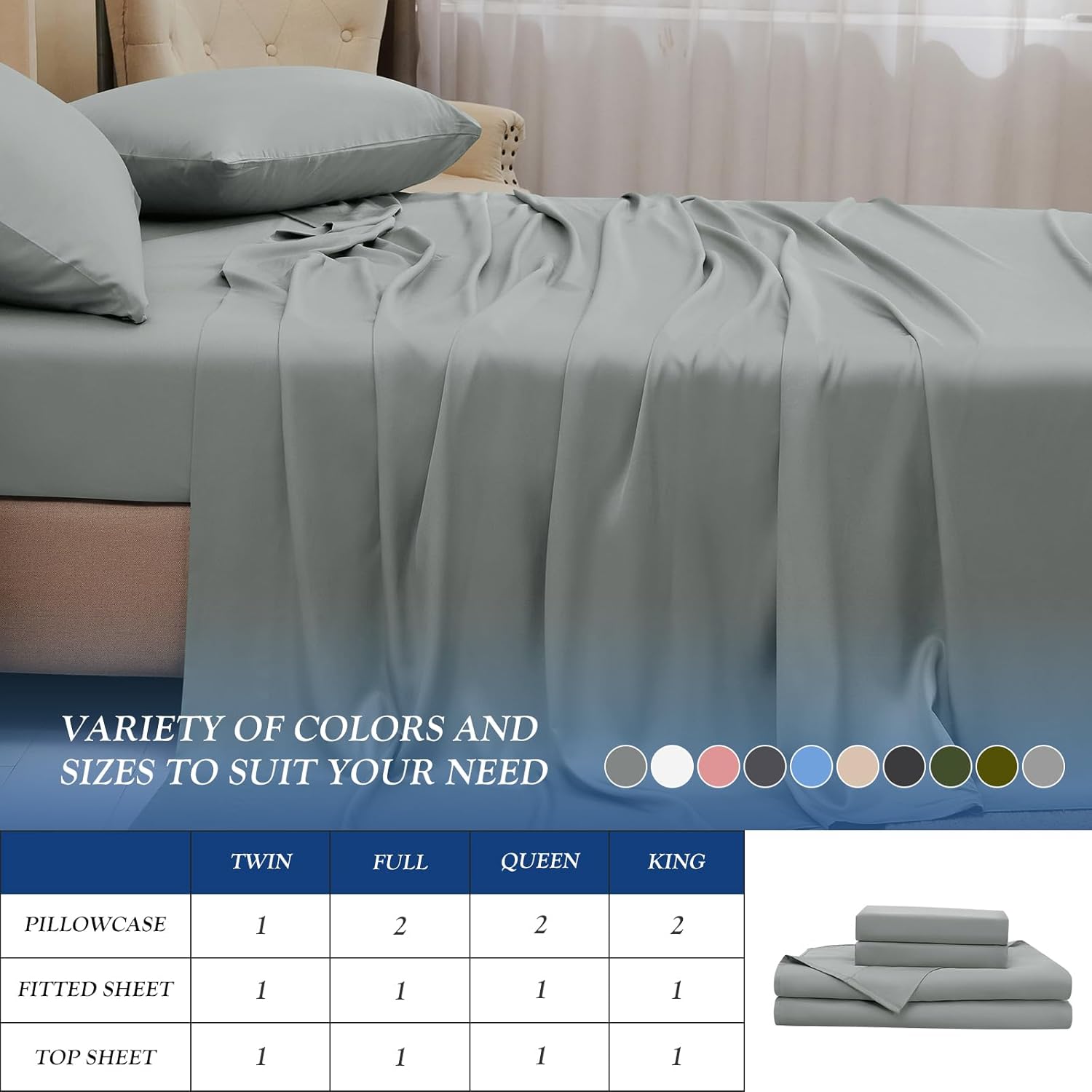 YIYEA Juego de sábanas Queen  Sábanas de bambú 100% orgánico  600 hilos  Sábanas refrescantes de bambú transpirable para cama tamaño Queen  Bolsillo