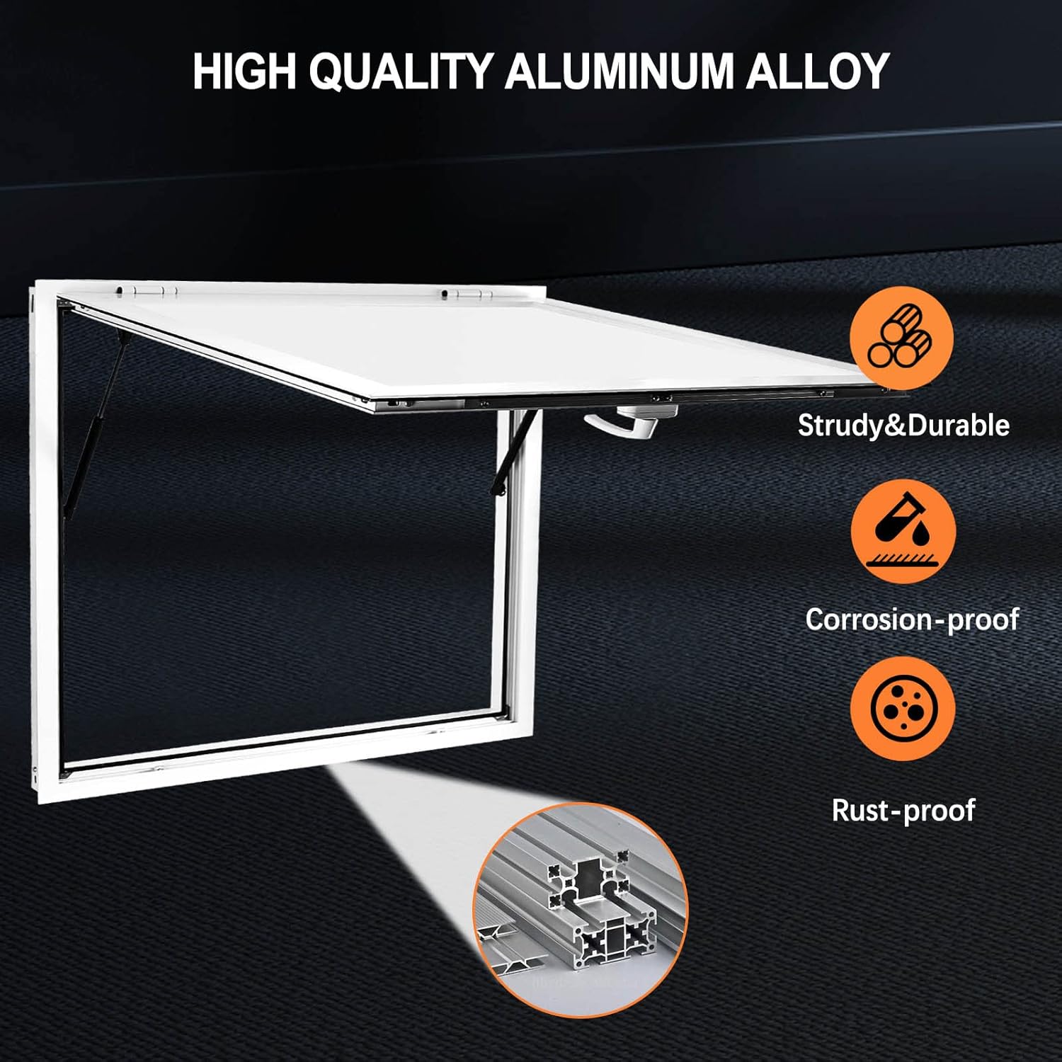 Ventana de concesión para camiones de comida de 48 x 36 pulgadas, suministros y equipos de camiones de alimentos, ventana de camión de alimentos,