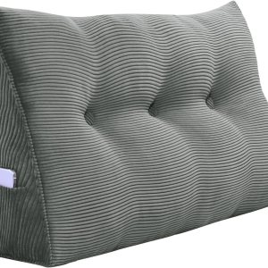 Almohada de lectura triangular XL con cabecera de cuña, almohada extra grande de apoyo de espalda para sentarse en la cama, sofá cama, cojín de Almohada de lectura triangular XL con cabecera de cuña, almohada extra grande de apoyo de espalda para sentarse en la cama, sofá cama, cojín de