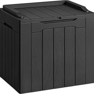 Devoko Caja de resina de 30 galones para interiores y exteriores, caja de almacenamiento impermeable para patio, piscina, accesorios de Devoko Caja de resina de 30 galones para interiores y exteriores, caja de almacenamiento impermeable para patio, piscina, accesorios de