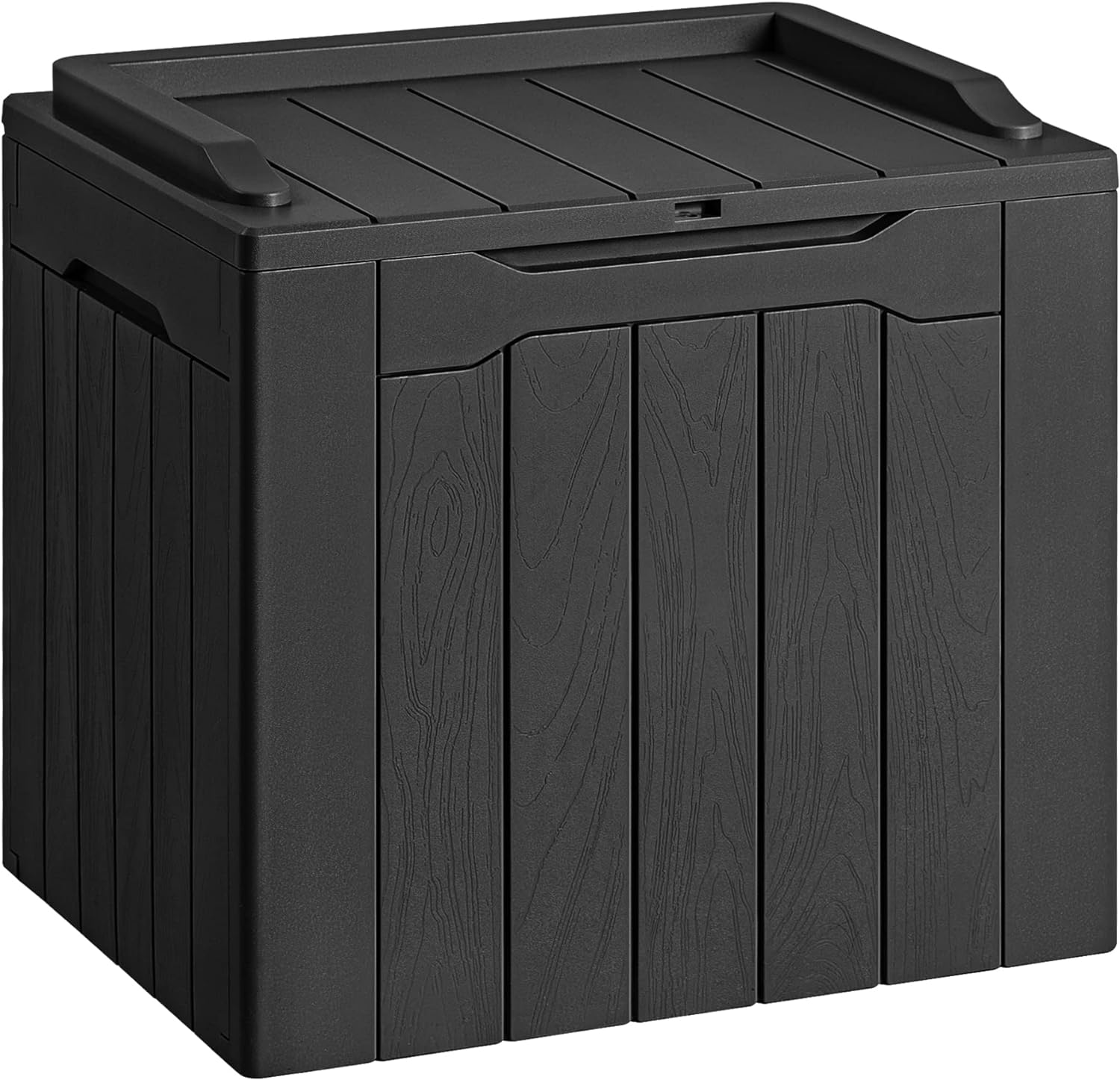 Devoko Caja de resina de 30 galones para interiores y exteriores, caja de almacenamiento impermeable para patio, piscina, accesorios de