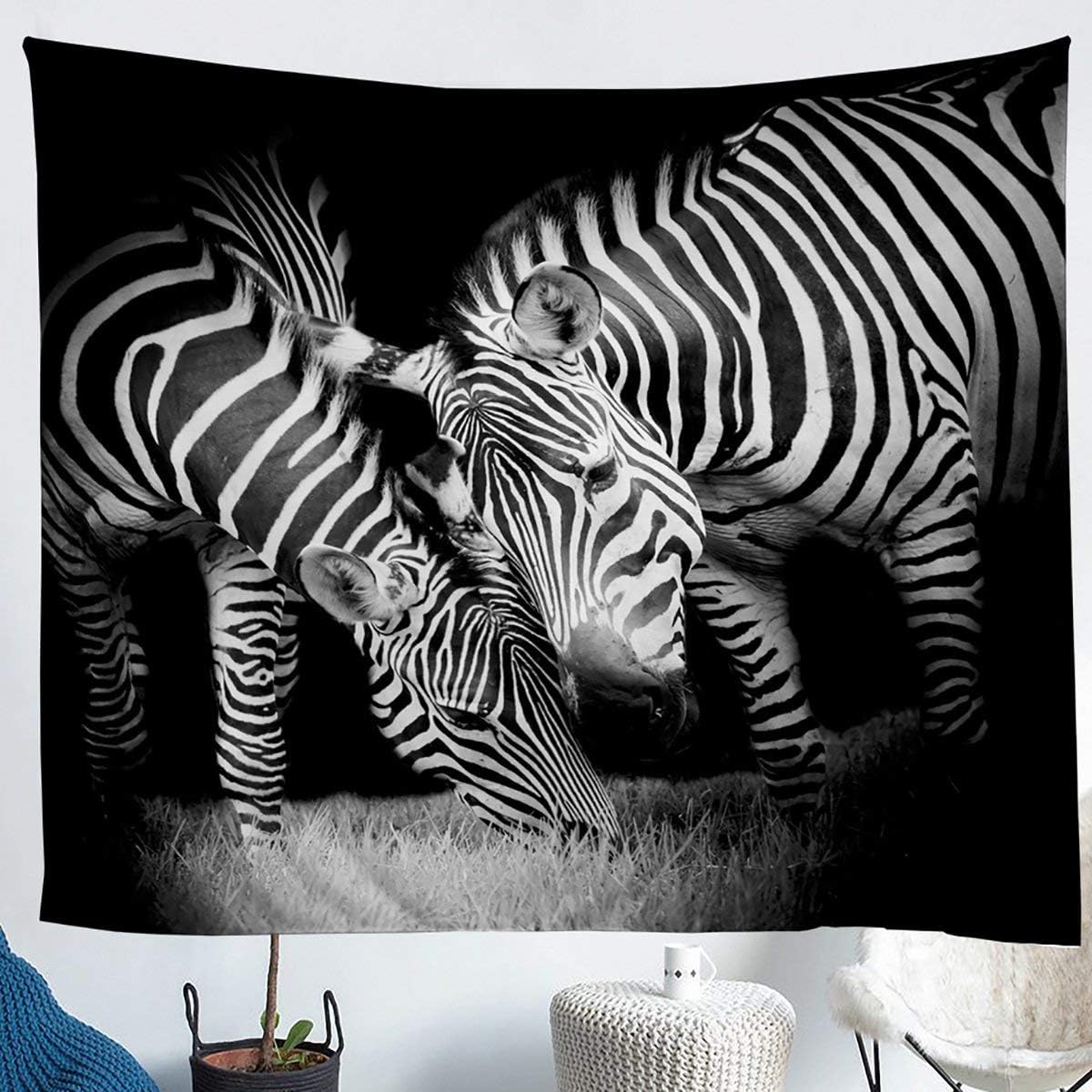 Erosebridal Tapiz de pared con diseño de cebra, para parejas, diseño de cebra, para porche, manta de pared de animales salvajes de sabana africana