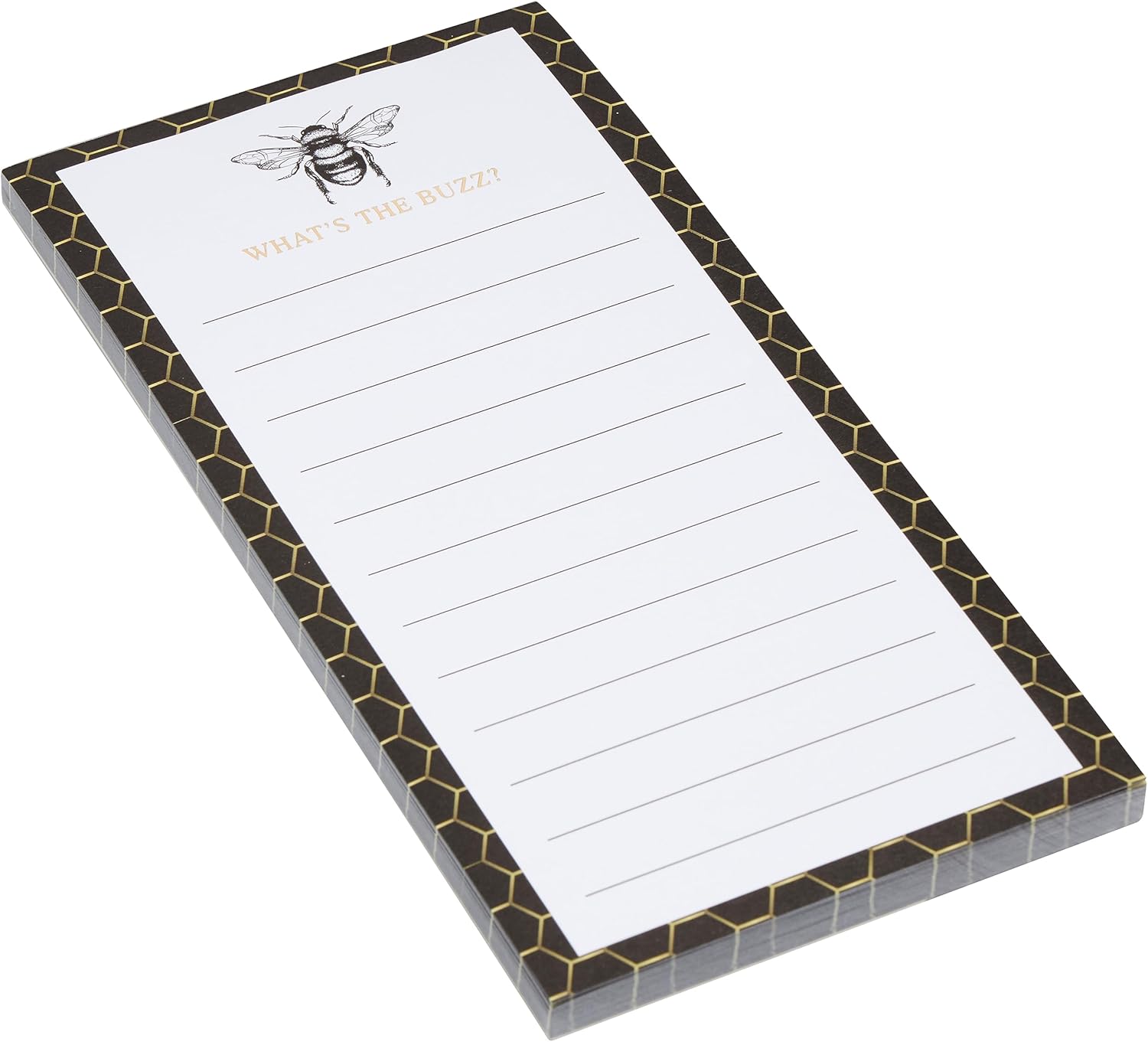 C.R. Gibson Bloc magnético de lista de notas de Honeycomb Hive ‘What’s The Buzz’ (CM1-25361)