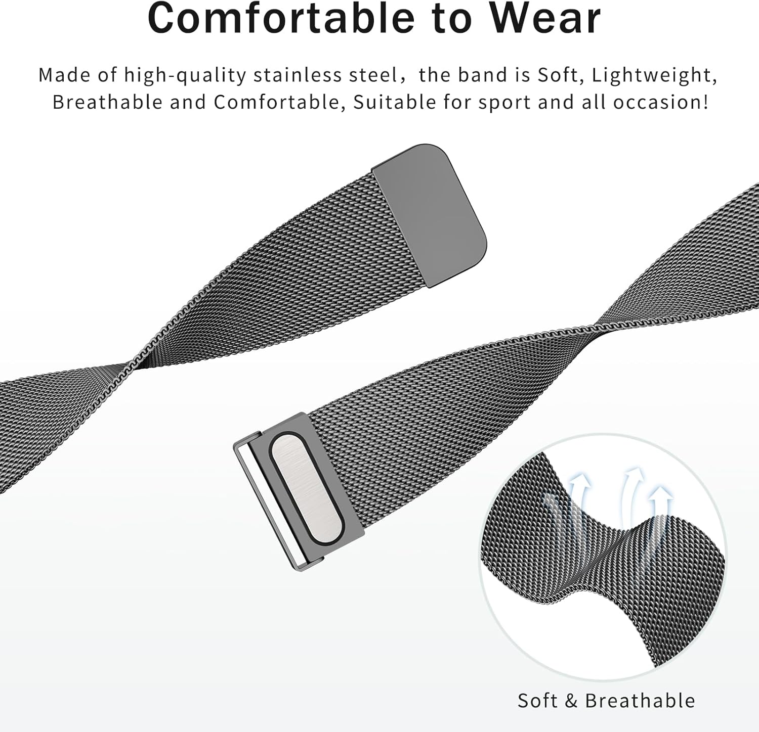 Meliya Correa de metal compatible con Garmin Venu 2 Plus, Venu Sq, Venu y Vivoactive 3, correa de repuesto de acero inoxidable para Garmin Vivomove