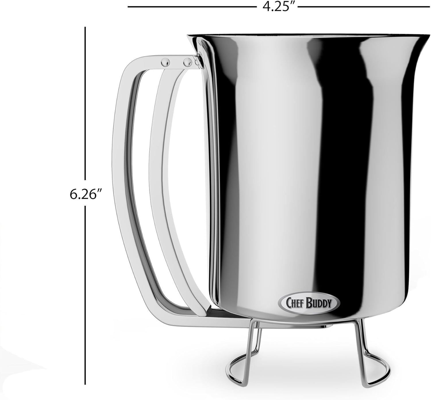 Dispensador de masa para panqueques, vertedor Gourmet de acero inoxidable, perfecto para hornear magdalenas, waffles, pasteles y panecillos,