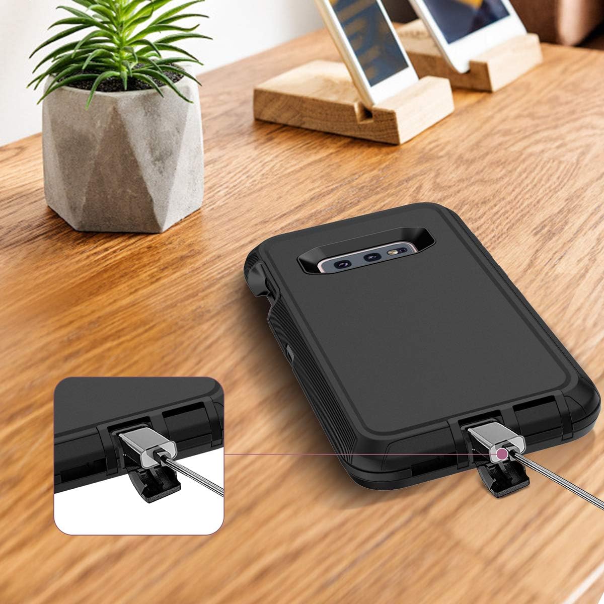 I-HONVA Funda para Galaxy S10E a prueba de golpes, a prueba de polvo y caídas, 3 capas, protección de cuerpo completo sin protector de pantalla,