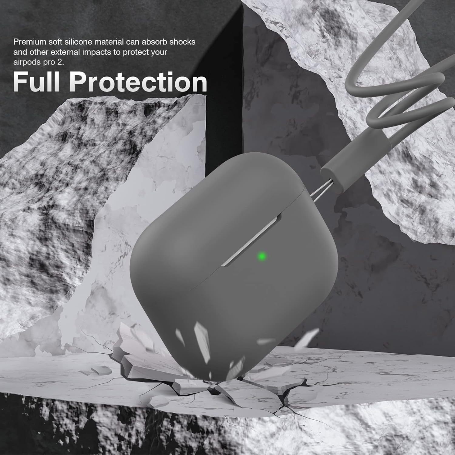 OULUOQI Funda compatible con AirPods Pro 2 20232022, funda protectora de silicona suave que absorbe los golpes, compatible con Apple AirPods Pro de