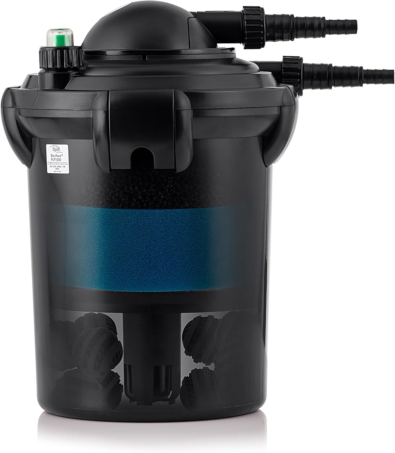 Alpine Corporation Filtro de presión Bio-Pure de 15″ de alto para estanques, 1,000 galones
