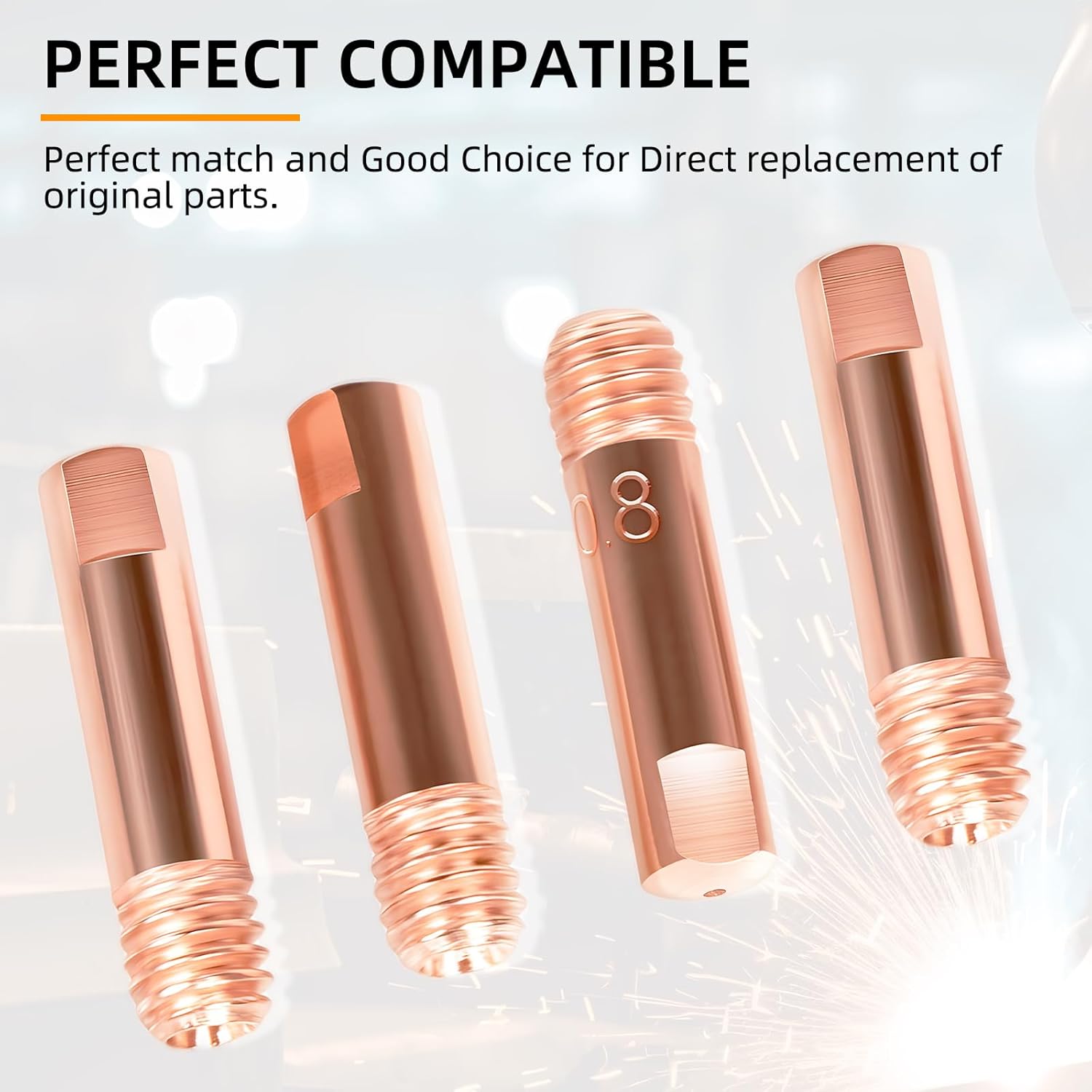 Puntas de soldadura Mig 11-30 (0.030 pulgadas) Punta de contacto de soldadura .030 pulgadas de repuesto para consumibles de pistola de soldadura MIG