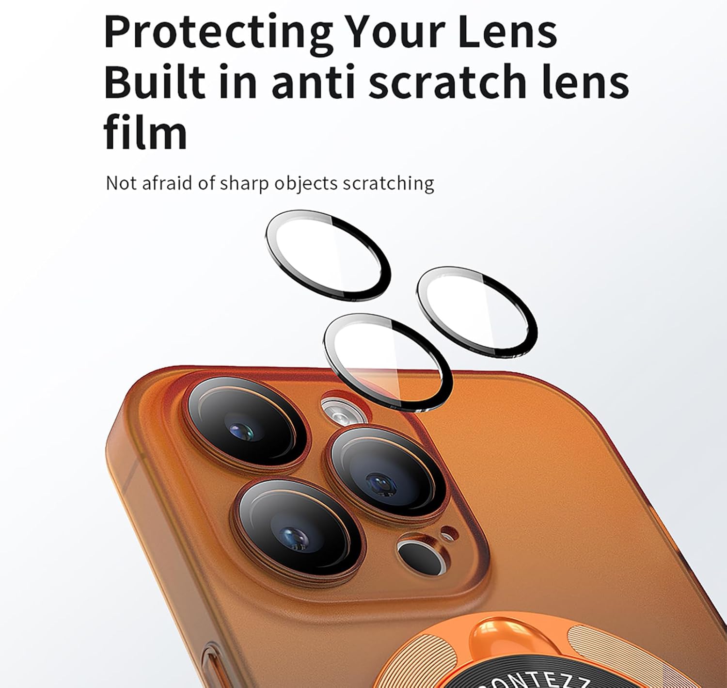 Losin Funda compatible con iPhone 15 Pro Max con soporte magnético compatible con MagSafe, bonita funda de color degradado con protector de lente de