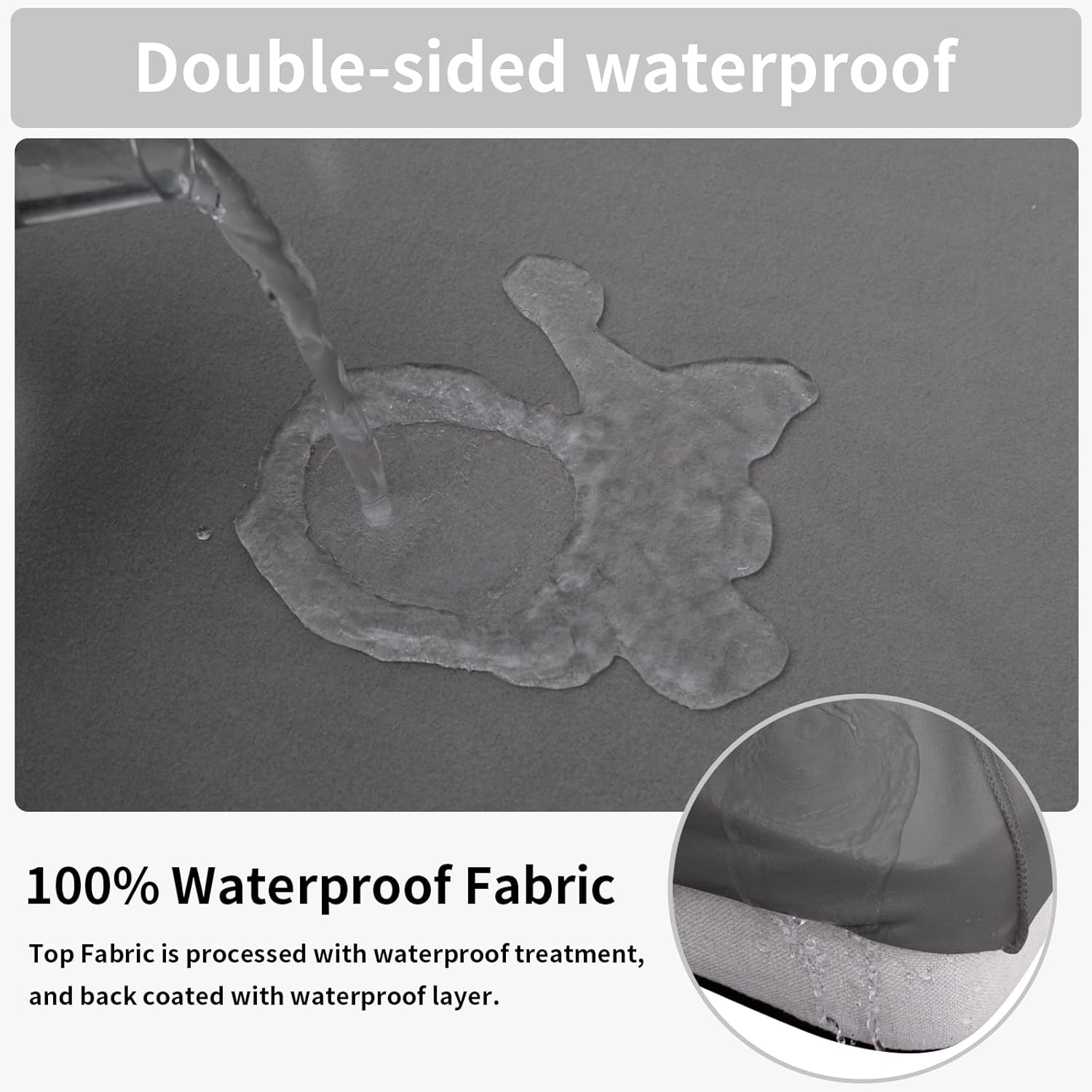 Easy-Going Fundas de cojín 100% impermeables de 4piezas para sofá, seccional izquierdo y derecho en forma de L, funda antideslizante para sofá,