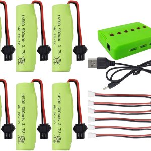 Batería Li de 6 piezas de 3.7 V 500 mAh con cargador 6 en 1 para DE35 DE38 DE40 DE50 TB202 TB201 TM201 TM202 TC141 doble cara Tumbling Stunt RC Car Batería Li de 6 piezas de 3.7 V 500 mAh con cargador 6 en 1 para DE35 DE38 DE40 DE50 TB202 TB201 TM201 TM202 TC141 doble cara Tumbling Stunt RC Car