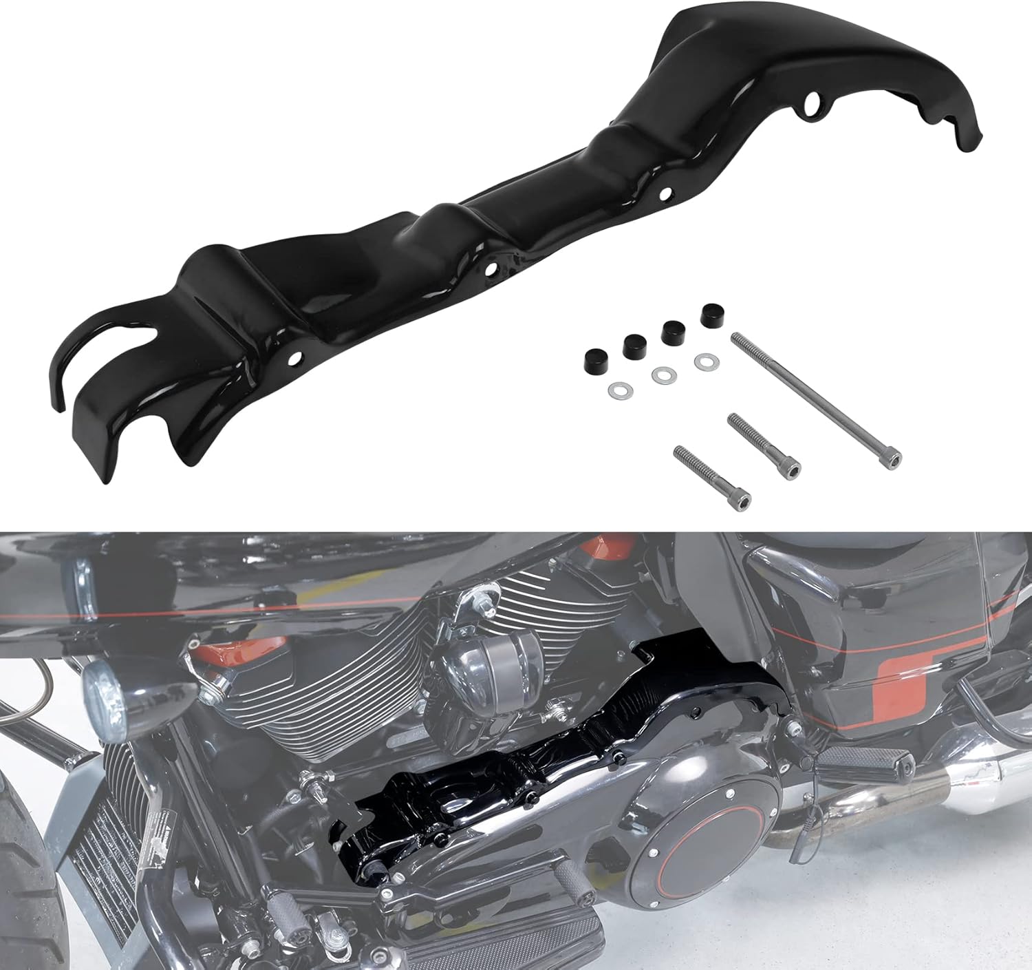 TCMT Cubierta principal interior negra para Harley Touring Electra Glide Road King Road Glide Street Glide Freewheeler Ultra Limited 2017-2023