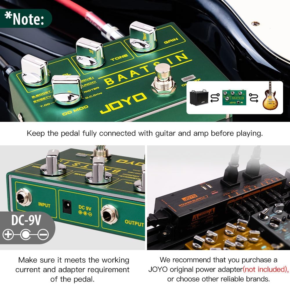 JOYO Pedal multiefecto análogo puro serie R 8 sonidos clásicos ODDS para guitarra eléctrica (Baatsin R-11)