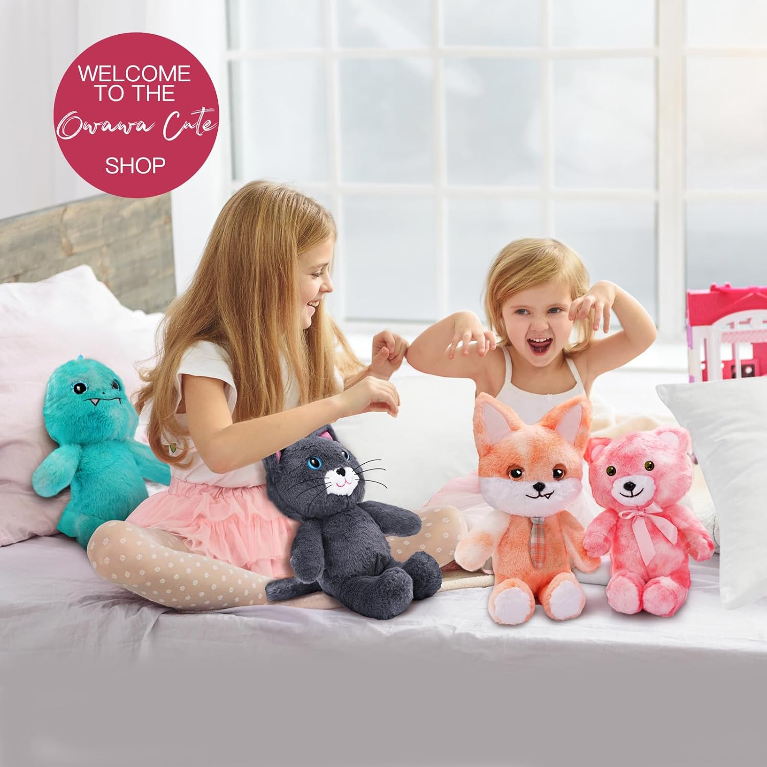 Juguete de peluche de la serie Owawa de 14 pulgadas, regalos de prechoo suaves y esponjosos para niños. Selección de animales de peluche y juguetes