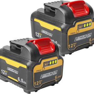 Paquete de 2 baterías de repuesto de 6.0Ah compatibles con Dewalt 12V 6.0Ah para baterías Dewalt de 12 V DCB127 DCD701F2 Paquete de 2 baterías de repuesto de 6.0Ah compatibles con Dewalt 12V 6.0Ah para baterías Dewalt de 12 V DCB127 DCD701F2