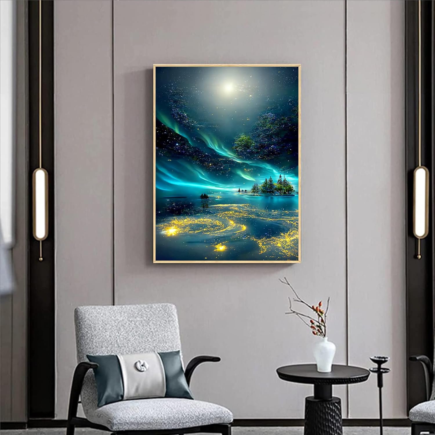 Lunyloer Pintura de diamantes, kits de arte de diamantes 5D para adultos principiantes, pintura de bordado de diamante completo, pintura de punto de