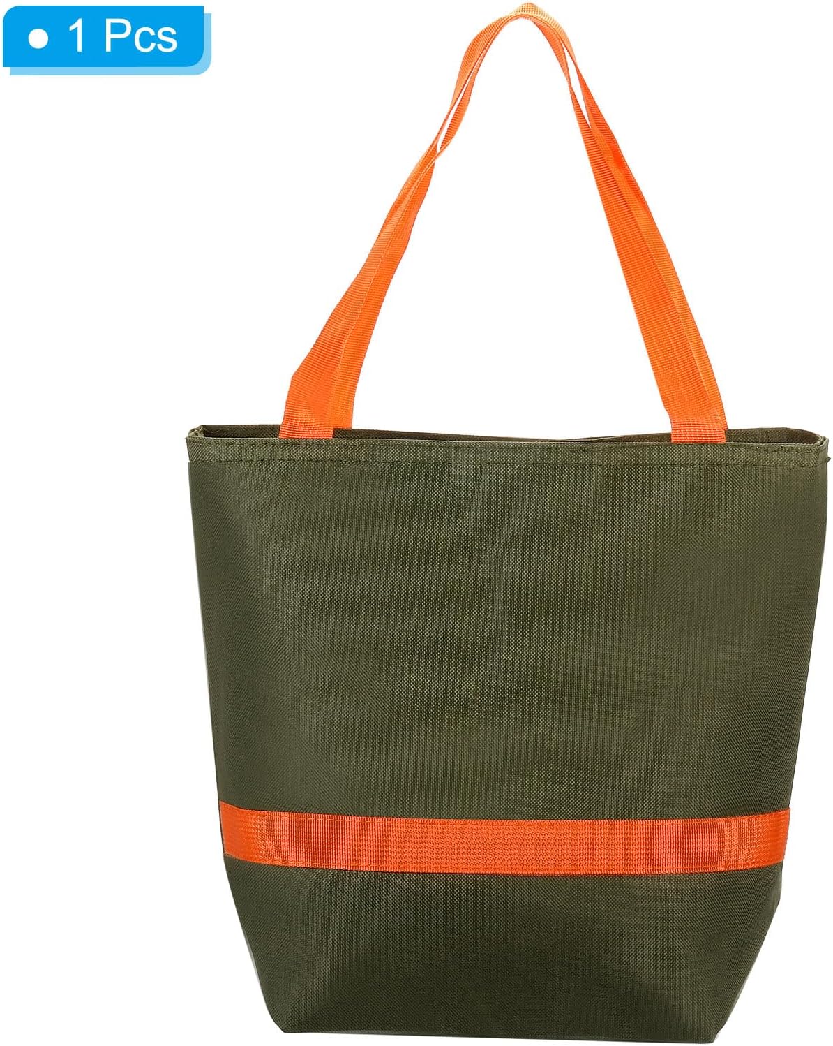 PATIKIL Lonchera para mujereshombres, bolsa térmica térmica reutilizable de 11 x 5.5 x 8.3 pulgadas para el trabajo, picnic al aire libre, verde