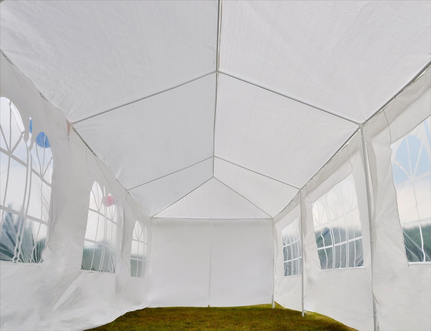 GOJOOASIS Tienda de campaña para bodas de 10 x 30 pulgadas, color blanco, carpa para exteriores (10 x 30 pies con 5 paredes)
