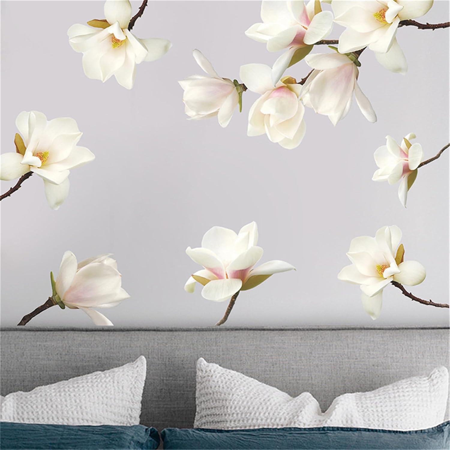Calcomanías de pared de flores 3D, calcomanías de pared removibles con diseño floral, calcomanías de pared para guardería, niñas, dormitorio, sala