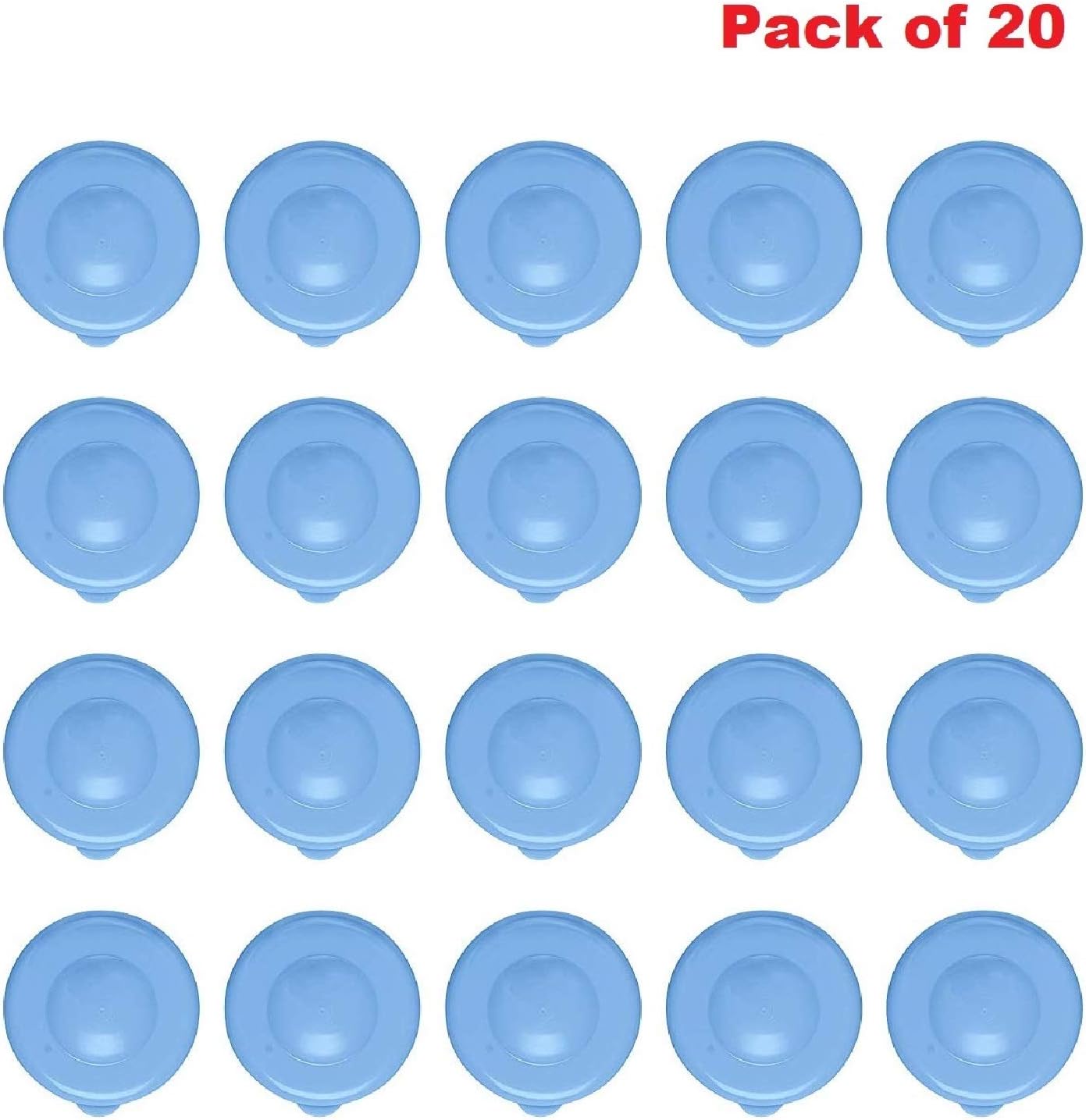Reemplazo de tapa de rocío 2.165 in a presión para botellas de agua de 3 y 5 galones, a prueba de fugas, reutilizables, sin BPA (20 tapas de rocío)