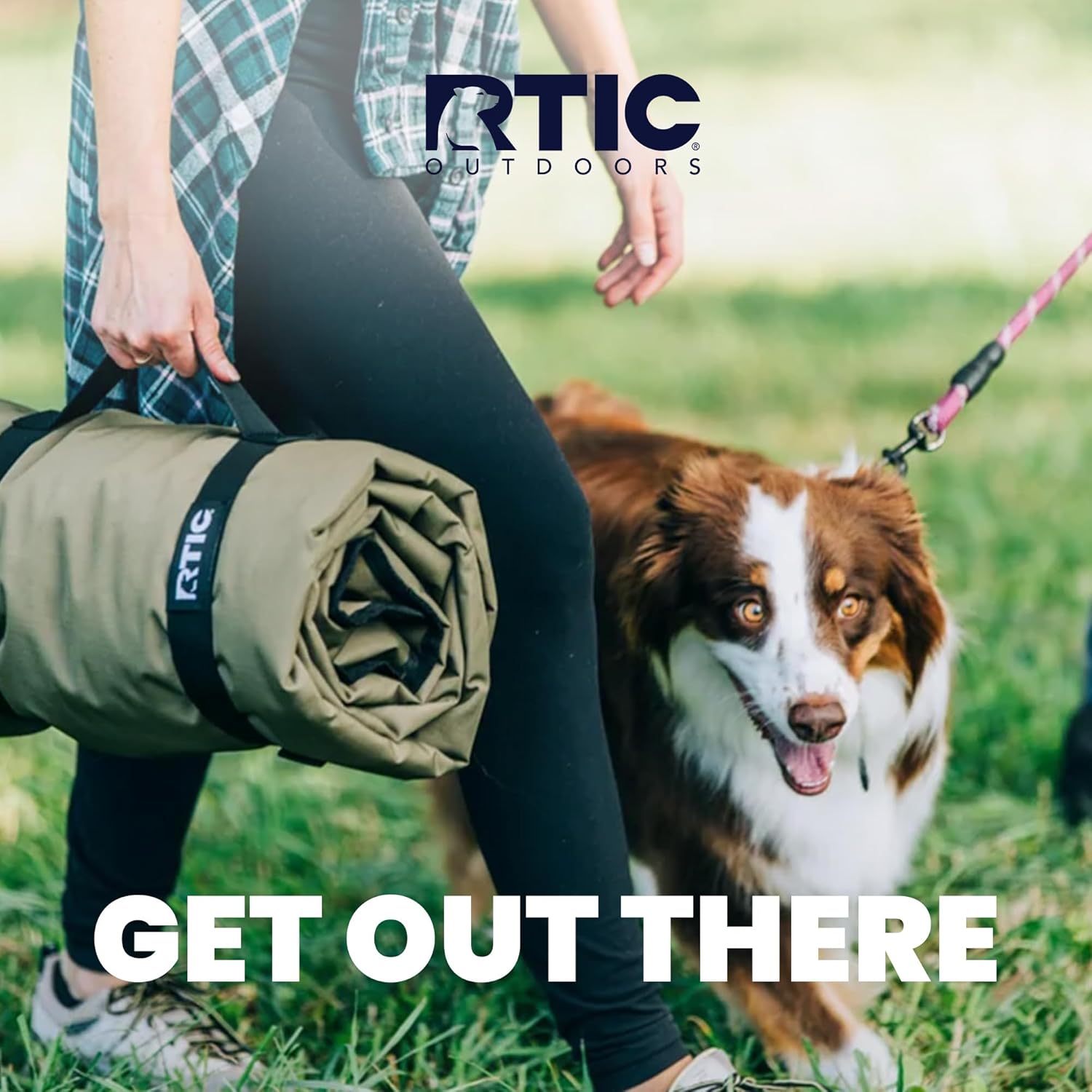 RTIC Anywhere – Manta impermeable portátil, alfombrilla acolchada para exteriores para picnic, playa, campamento, césped, parque, tiempo de juego,