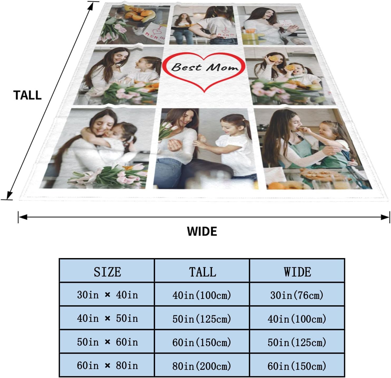 Manta personalizada con foto, manta personalizada con imagen, texto, manta personalizada para sofá, cobijas personalizadas, regalos divertidos para