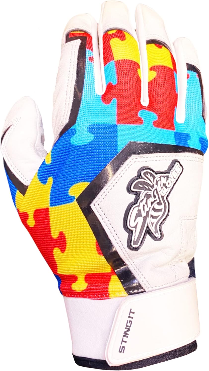 Stinger Sports Guantes de bateo Sting Squad  Guantes de béisbol y sóftbol para adultos y jóvenes, ultra suaves, duraderos, transpirables, piel de