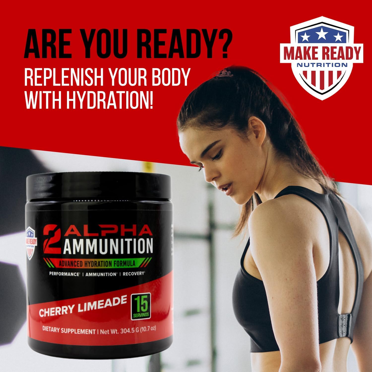 2ALPHA Ammunition Cherry Limeade – 10.74 oz  Polvo de hidratación, polvo de bebida energética y suplemento de apoyo inmunológico para deportes de