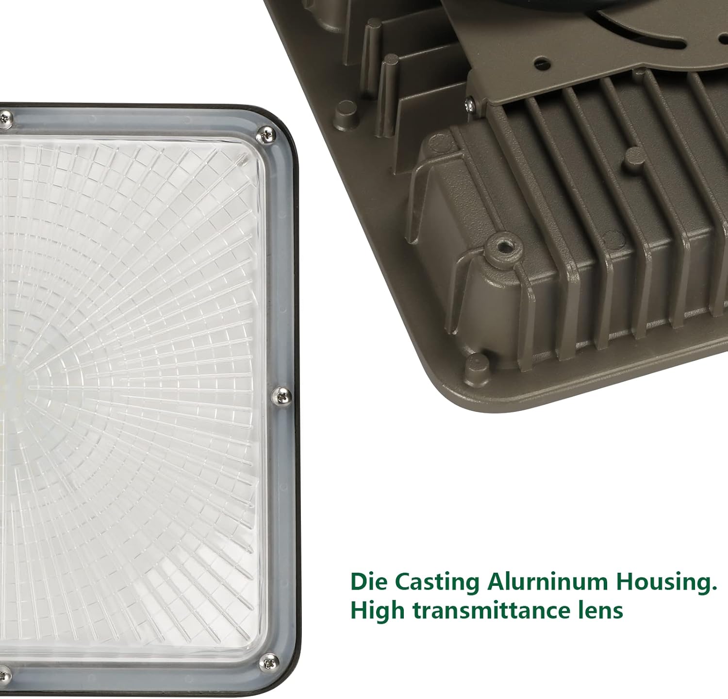 Xapolu Luz LED de toldo de 45 W para exteriores, 5000 K, luz diurna de 10 x 10 pulgadas, 6300 lúmenes (reemplazo HID de 225 W) IP65, luces LED de