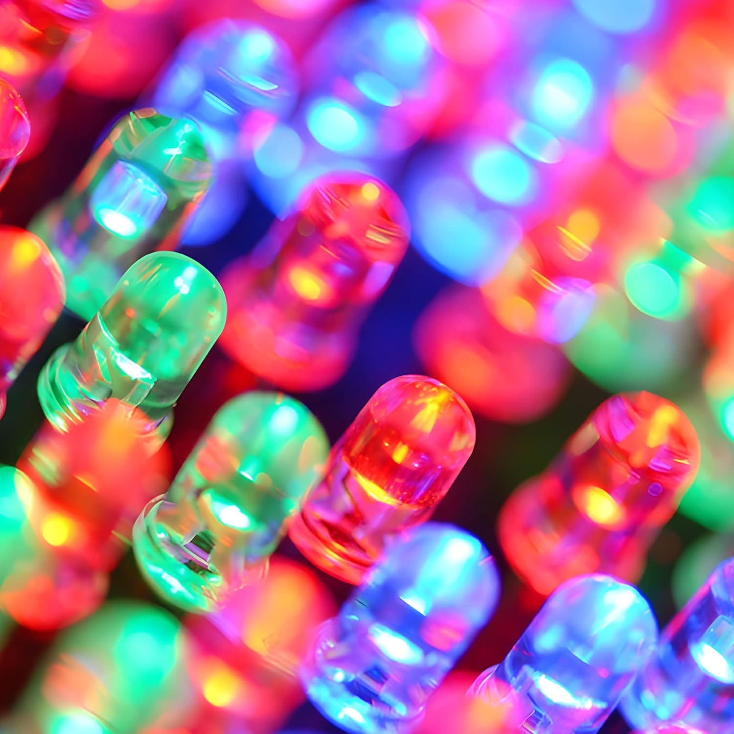 35 unidades de diodos LED RGB de flash rápido precableados de 0.197 in, ultra brillantes, LED de 12 V, resistencia integrada para proyectos de