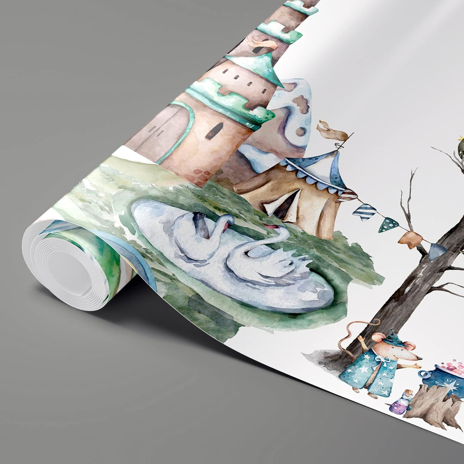 NWT – Murales de pared para dormitorio con temática geométrica abstracta, papel pintado desprendible