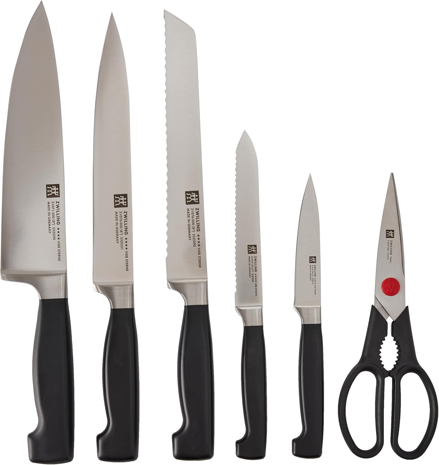 ZWILLING Bloque de cuchillos autoafilable, 7 piezas, acero inoxidable, gris