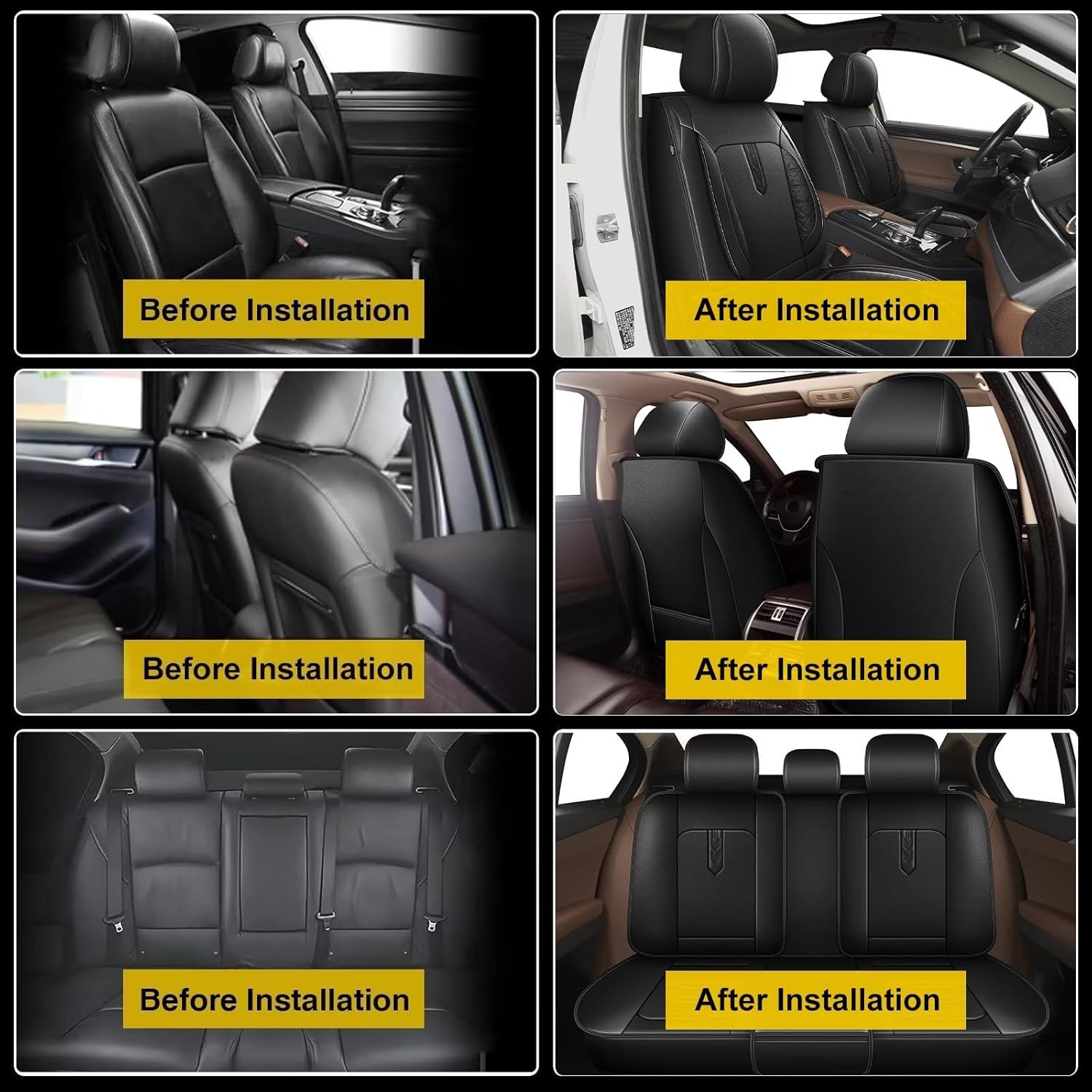 AOMSAZTO Fundas de asiento de automóvil para Mazda CX-5 2013-2024, juego completo de fundas de asiento de automóvil de cuero, protector de asiento
