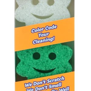 Scrub Daddy Juego de esponjas  Power Flower  Limpiador antiarañazos para platos y hogar, resistente al olor, suave en agua tibia, firme en frío, Scrub Daddy Juego de esponjas  Power Flower  Limpiador antiarañazos para platos y hogar, resistente al olor, suave en agua tibia, firme en frío,