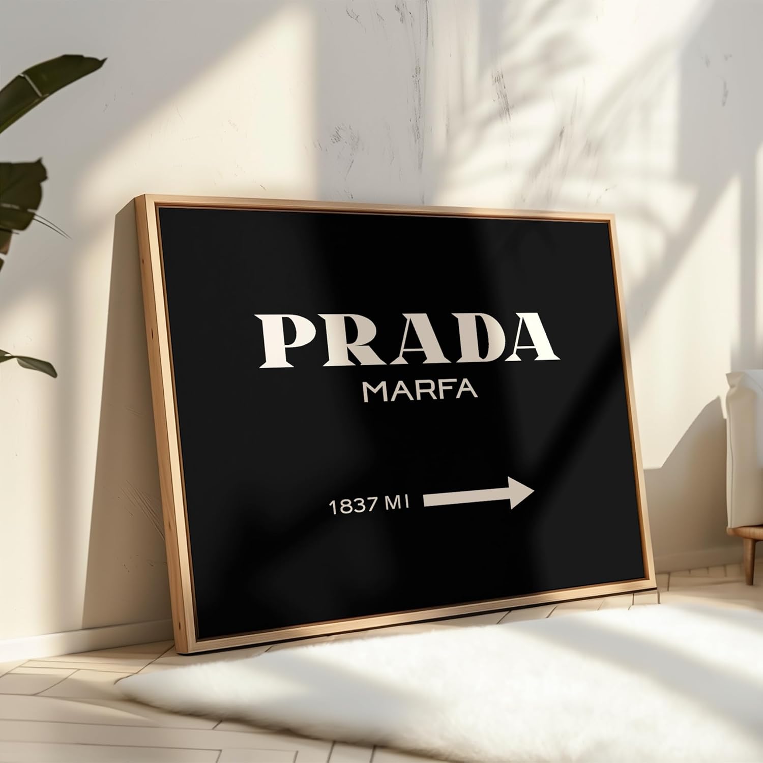 Poster Master Póster de Prada  Impresión de signo Prada  Arte de moda  Regalo glamoroso para ella, mujeres, amantes de la moda  Decoración