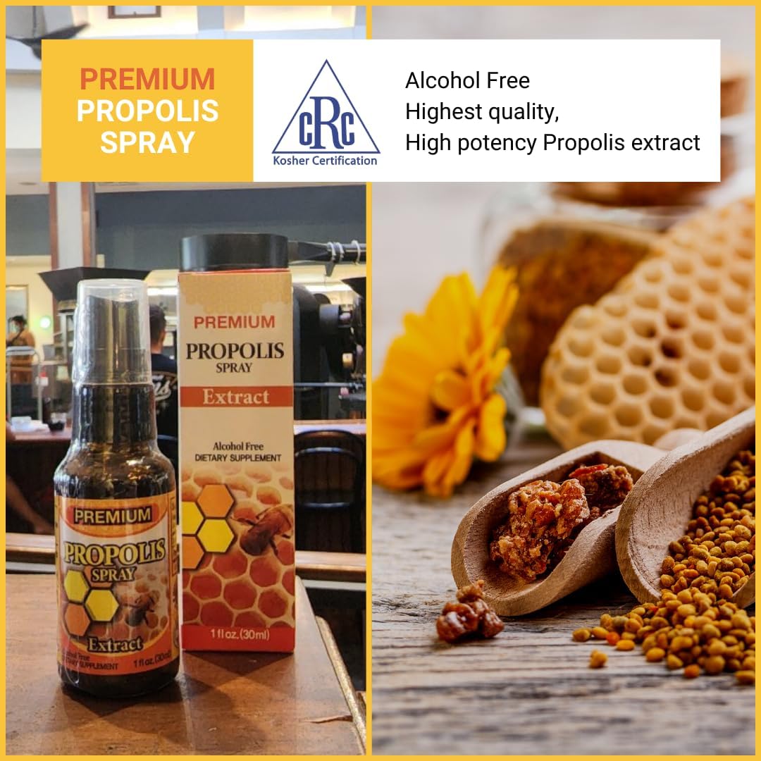 Dr.K&C HNHusa Premium Propolis Spray Alivio del Dolor de Garganta 2.0 fl oz Antioxidante Sistema Inmunológico Apoyo Calmante Natural Abeja Honey