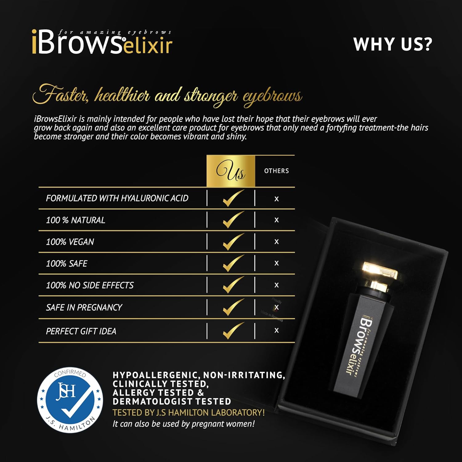 iBrows Elixir – Suero para el crecimiento de las cejas, tratamiento prémium para el crecimiento de las cejas con ingredientes naturales, sin