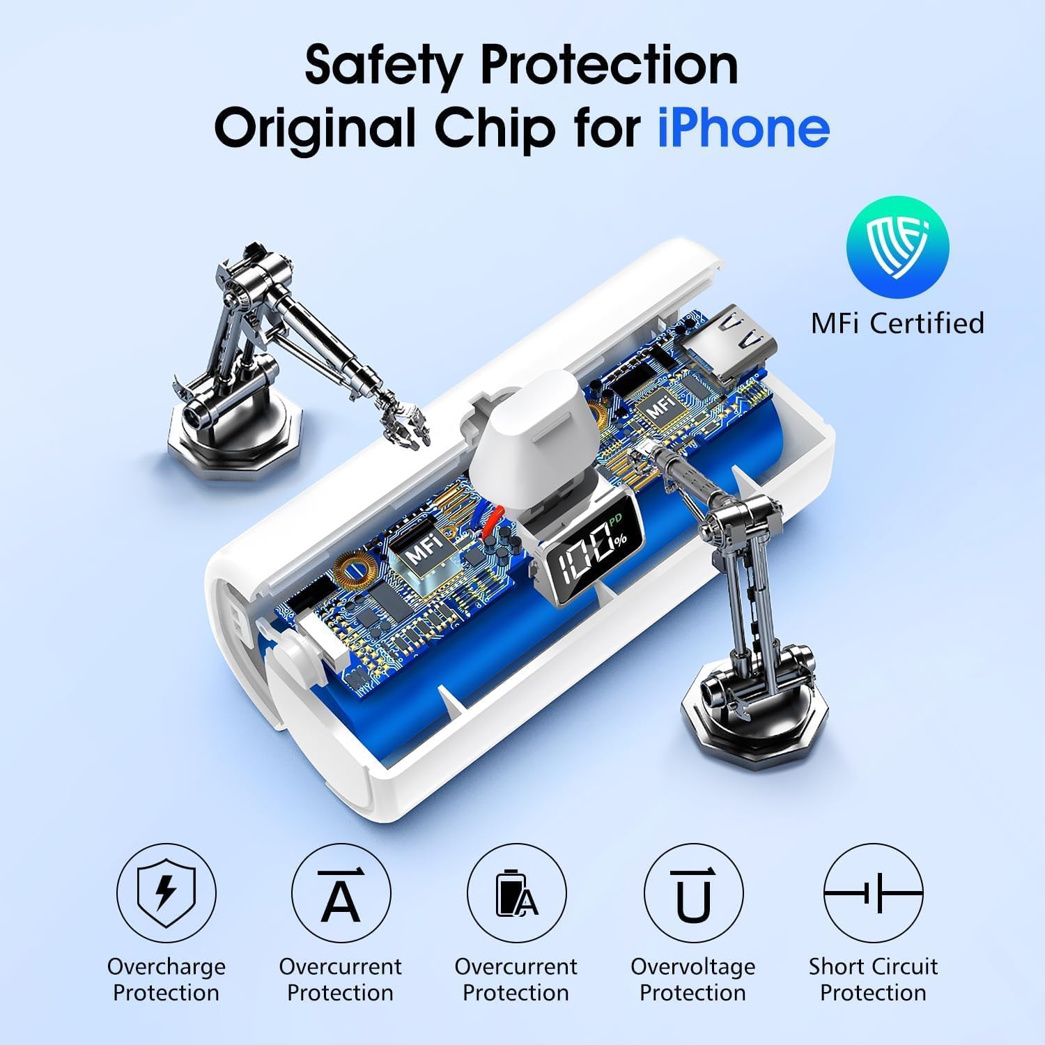 Cargador portátil para iPhone, batería de carga rápida de 6000 mAh para iPhone 1414 pro14 pro max1312XR876