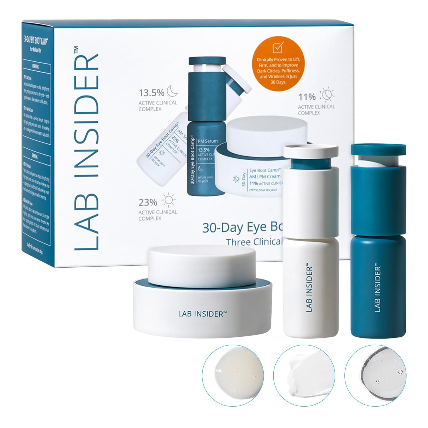 SKINN Crema de ojos con cafeína para ojeras e hinchazón, campamento de botas de ojos de 30 días – Suero debajo de los ojos ilumina, hidrata y