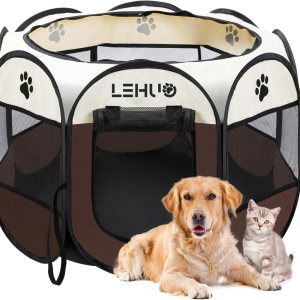 Corralito para perros para interiores, portátil, plegable, para mascotas, tela Oxford 600D de alta calidad, 45 pulgadas, con cremallera superior, Corralito para perros para interiores, portátil, plegable, para mascotas, tela Oxford 600D de alta calidad, 45 pulgadas, con cremallera superior,