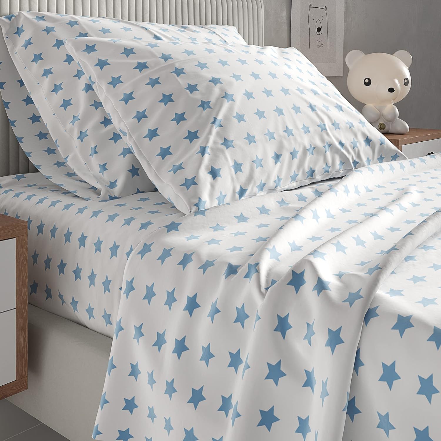 CGK Linens – Juego de sábanas de 4 piezas para niños, niñas, adolescentes, niños pequeños, con bolsillos profundos de fácil ajuste, transpirables,