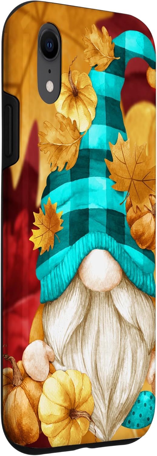iPhone XR Buffalo Plaid Gnomie – Accesorios de otoño con funda de gnomo de otoño