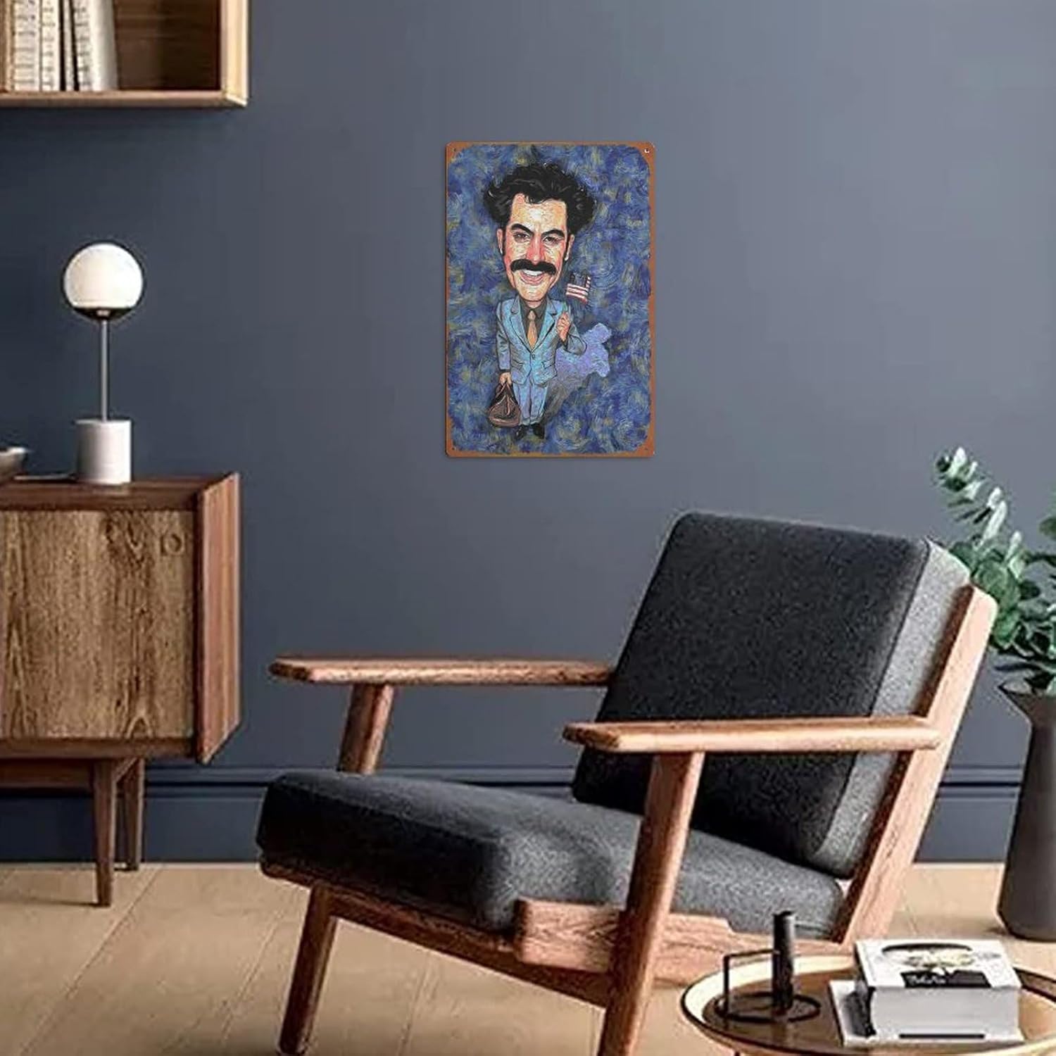borat sagdiyev – Pósteres de película de lata, retro, de metal, para bar, pub, hogar, cafeterías, decoración de pared, 8 x 12 pulgadas (7.9 x 11.8
