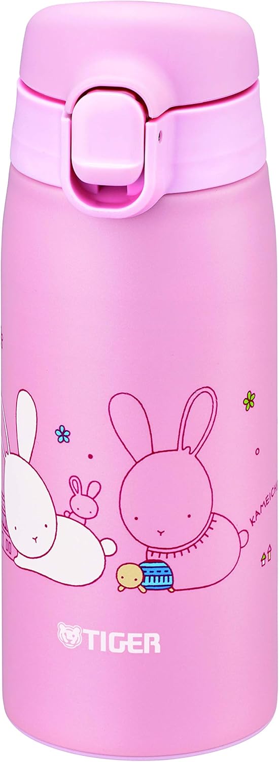 Tiger Water Bottle, 11.8 fl oz (350 ml), Kameichido, Mug, Stainless Steel Bottle, One-Touch, Lightweight, Rabbit MCT-A035P