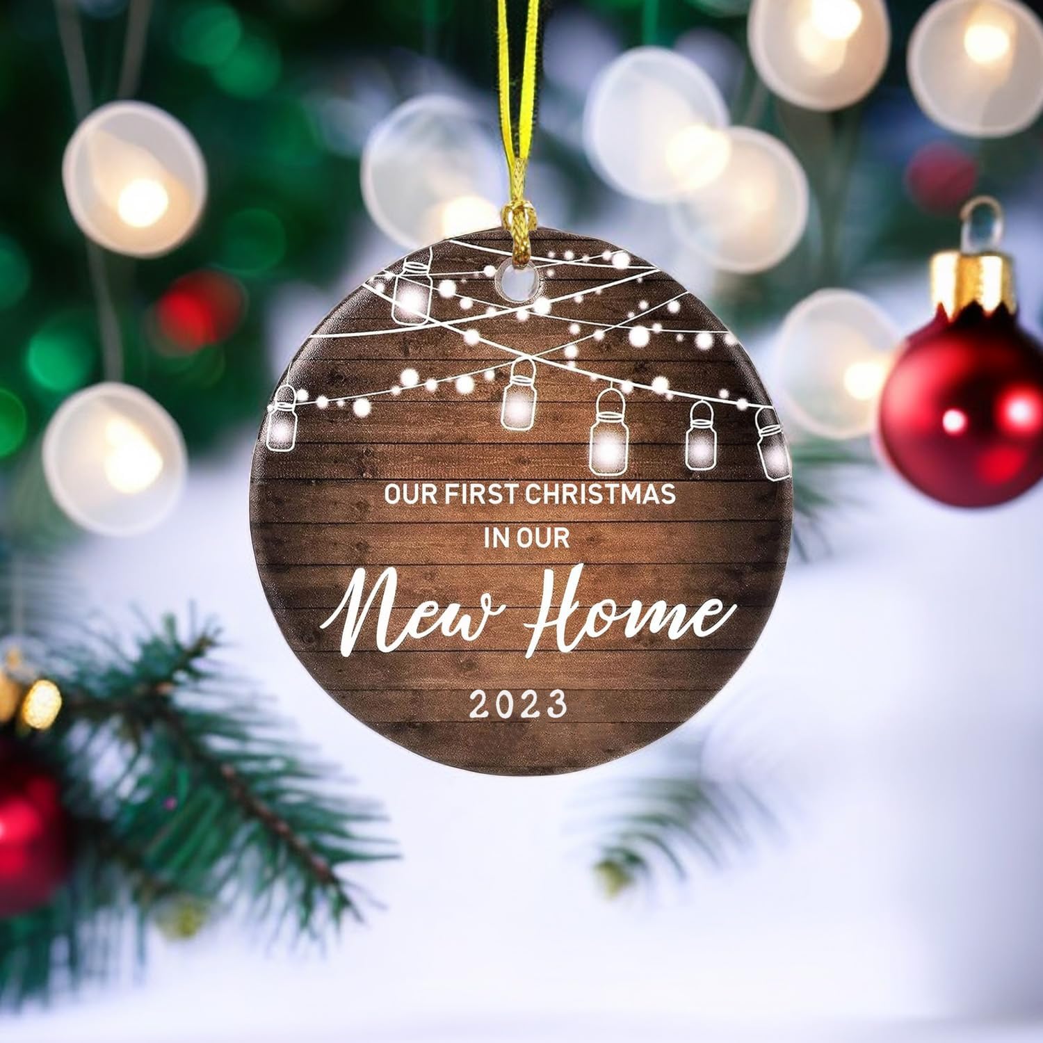 Adorno de Navidad para el nuevo hogar 2023  Regalos de inauguración de la casa para casa nueva, regalos románticos para propietarios de casa,
