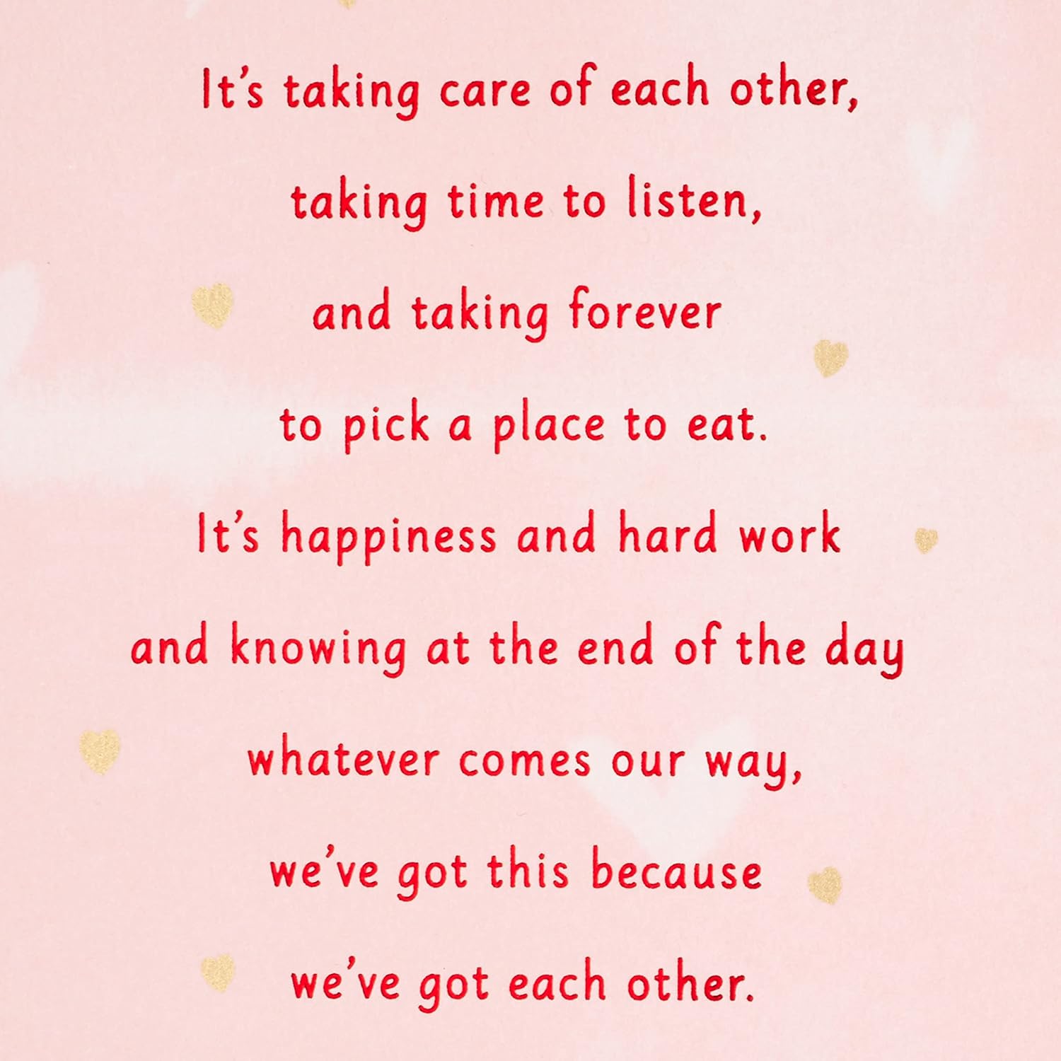 Hallmark Tarjeta de San Valentín para esposa (felicidad y trabajo duro)