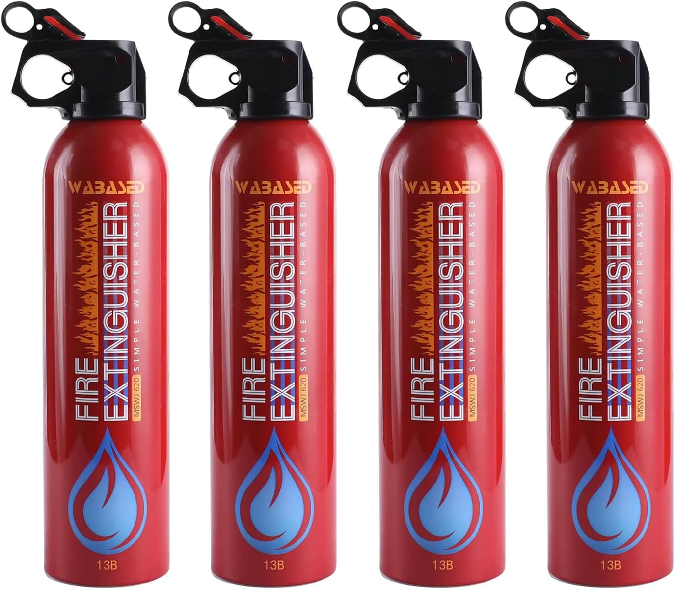 Extintor de incendios portátil  21.0 fl oz con correa de soporte, extintor de incendios para el hogar, cocina, coche, garaje, barco (2)