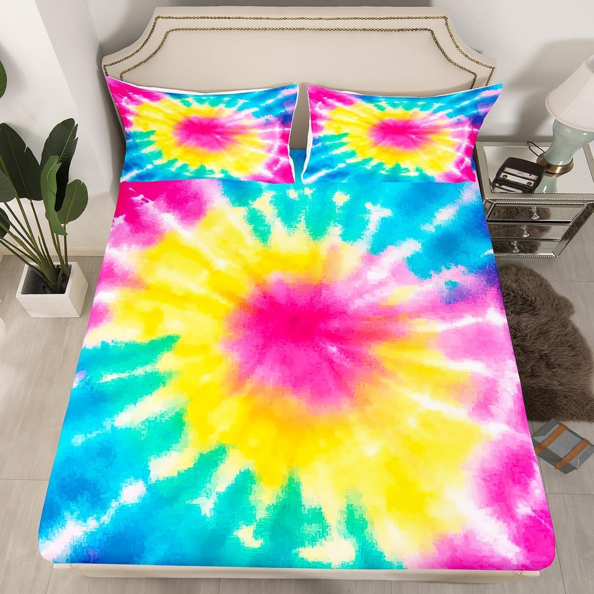 Juego de sábanas de plumón de pavo real para niños, niñas, adolescentes, con estampado de plumones, transpirable, estilo bohemio, decoración de la