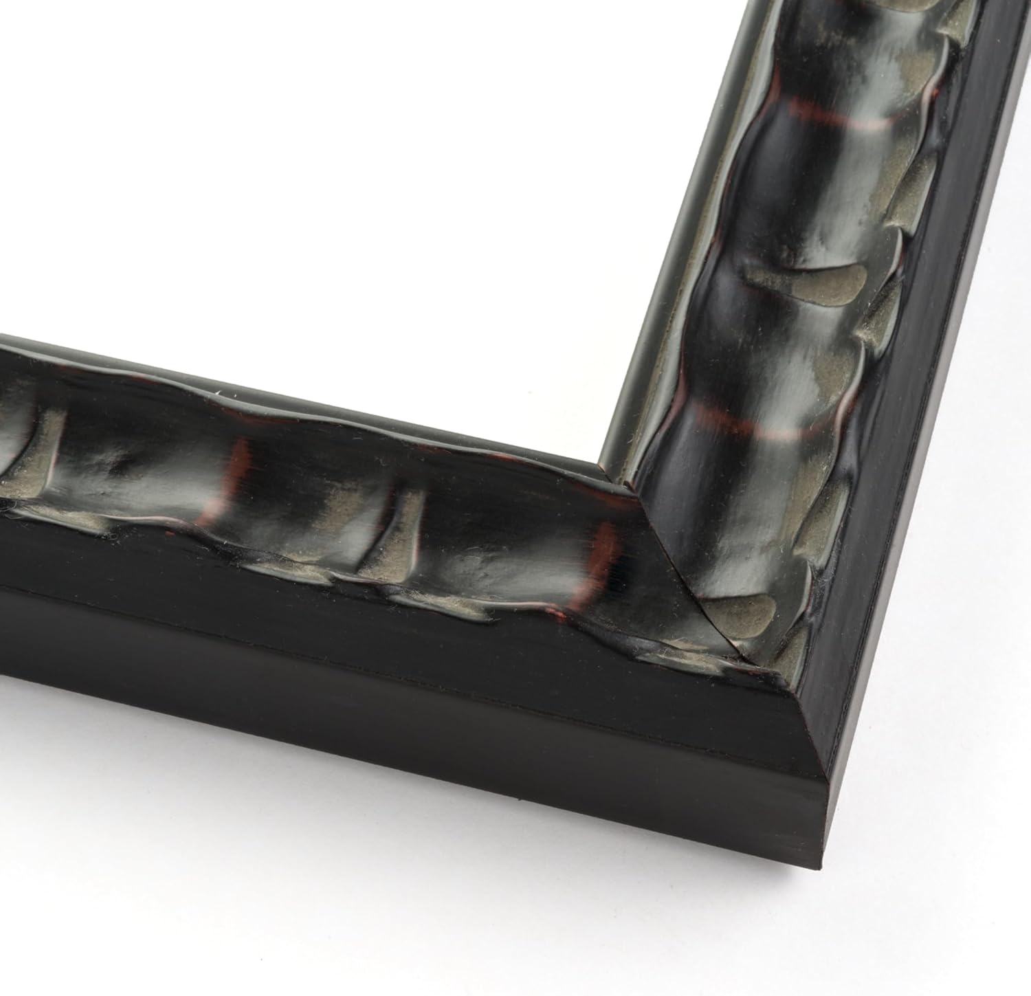 Marco de fotos Gotham de madera maciza color carbón negro de 16 x 27 pulgadas de ancho de 1.5 pulgadas  Profundidad del marco interior de 0.5